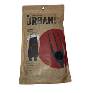 Chef Works Urban Collection Memphis Chef's Bib Apron Black 34"L X 30" W